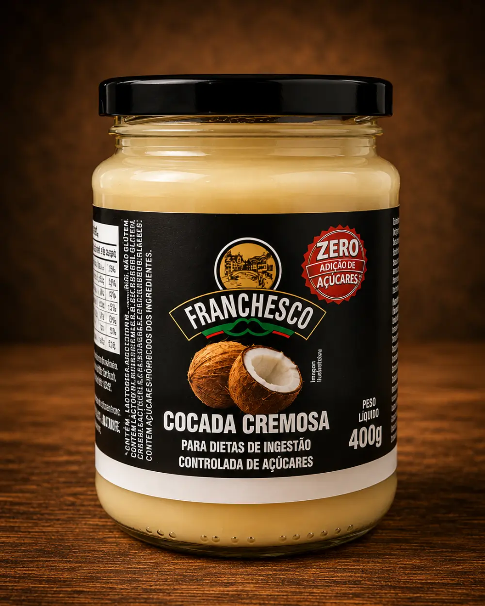 Cocada Cremosa Francesco, zero adição de açúcar, no Rancho do Norte em Campinas