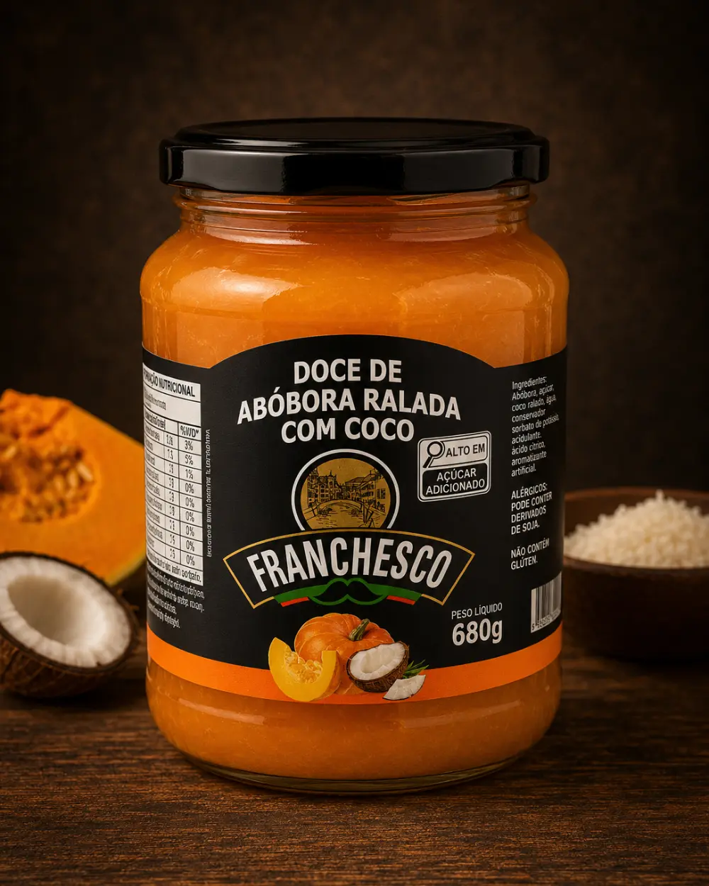 Doce de Abóbora Ralada com Coco Francesco no Rancho do Norte em Campinas