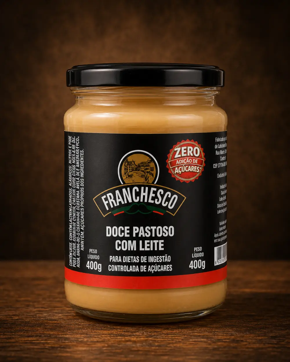 Doce Pastoso com Leite Francesco, zero adição de açúcar, disponível no Rancho do Norte