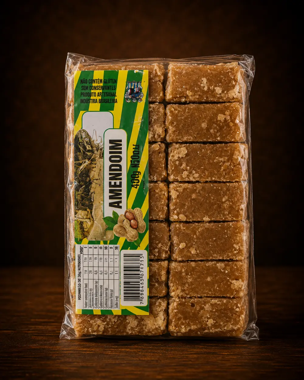 Mini Rapadura Sabor Amendoim Rapadura do Ceará disponível no Rancho do Norte