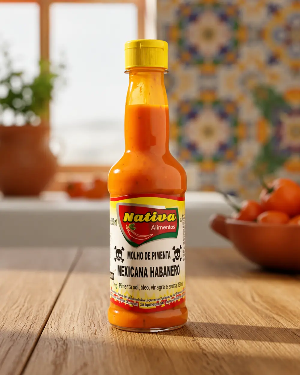 Molho de Pimenta Mexicana Habanero Nativa disponível no Rancho do Norte